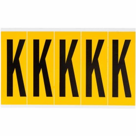 Brady 1560-K etichetta autoadesiva Rettangolo Permanente Nero, Giallo 125 pz (097110)