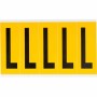 Brady 1560-L etichetta autoadesiva Rettangolo Permanente Nero, Giallo 125 pz (097111)