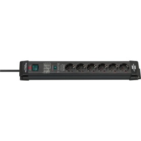 Premium-Line Steckdosenleiste 6-fach (schwarz, 1,8 Meter, 26.000A berspannungsschutz) (1951160400)