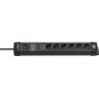 Premium-Line Steckdosenleiste 6-fach (schwarz, 1,8 Meter, 26.000A berspannungsschutz) (1951160400)