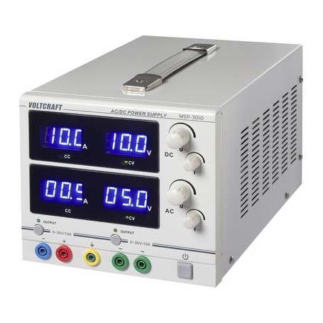 VOLTCRAFT MSP-3010 Labornetzgerät, einstellbar geregelt AC und DC 0 - 30 V 0 - 10 A 2x 300 W Buchse 4 mm Anzahl Ausgänge 2 x ( (VC-17370145)