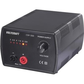 VOLTCRAFT CSP-300 Labornetzgerät, einstellbar Gleichspannung 3 V, 4.5 V, 6 V, 7.5 V, 9 V, 12 V 3 A (max.) 36 W Netz- und Akkube (VC-17192775)