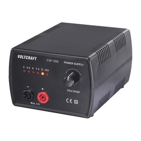 VOLTCRAFT CSP-300 Labornetzgerät, einstellbar Gleichspannung 3 V, 4.5 V, 6 V, 7.5 V, 9 V, 12 V 3 A (max.) 36 W Netz- und Akkube (VC-17192775)