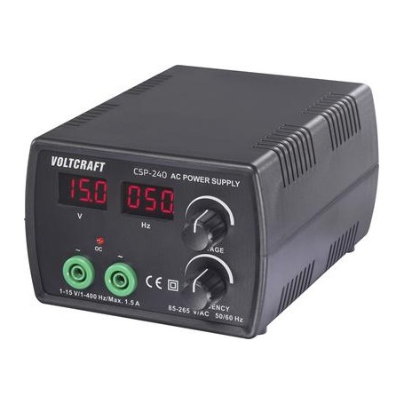 VOLTCRAFT CSP-240 Labornetzgerät, einstellbar Wechselspannung 1 - 15 V/AC 1.5 A (max.) 22.5 W Frequenzregelung Anzahl Ausgänge (VC-17192765)