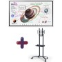 Samsung Flip Pro WM65B Flipchart 165 cm 65 Zoll inkl. NEC PD04-Tipster Trolley Rollwagen & Ablage (LH65WMBWBGCXEN+L50PD04-TIPSTE (LH65WMBWBGCXEN+L50PD04-TIPSTER)