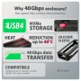 Axagon EEM2-40G contenitore di unità di archiviazione Box esterno SSD Nero M.2
