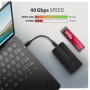 Axagon EEM2-40G contenitore di unità di archiviazione Box esterno SSD Nero M.2