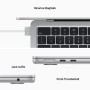 PRONTA CONSEGNA Apple MacBook Air M2 8-core CPU 8-core GPU 256GB SSD - Argento (MLXY3T/A)