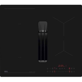 AEG XUB6643IT Piano cottura a induzione con cappa integrata, vetro nero, 60 cm