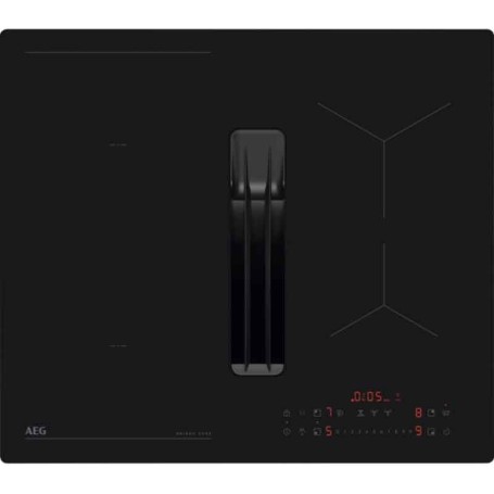 AEG XUB6643IT Piano cottura a induzione con cappa integrata, vetro nero, 60 cm