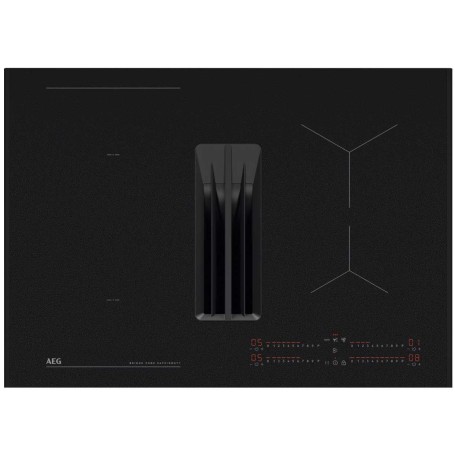AEG XUB6745AB Piano cottura a induzione con cappa integrata, vetro nero, 70 cm, serie 6000