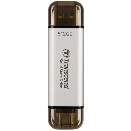 Transcend ESD310 512 GB Da USB tipo A a USB tipo C 3.2 Gen 2 (3.1 Gen 2) Argento (TS512GESD310S)