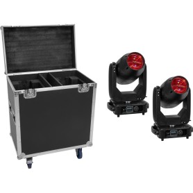 EUROLITE Set 2x LED TMH-S400 CMY Moving Head Beam/Spot/Wash + Case mit Rollen (20001029)