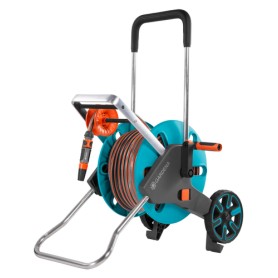 Gardena 18517-20 avvolgitubo da giardino Carrello avvolgitubo Manuale Nero, Blu, Acciaio inox