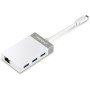 Trendnet TUC-ETGH3 hub di interfaccia USB 3.2 Gen 1 (3.1 Gen 1) Type-C 5000 Mbit/s Grigio, Bianco (TUC-ETGH3)
