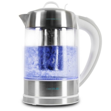 Cecotec ThermoSense 370 bollitore elettrico 1,7 L 2200 W Grigio, Acciaio inox, Trasparente, Bianco (1511)