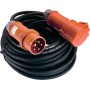 AS Schwabe Strom Verlängerungskabel [ CEE-Stecker - CEE-Kupplung] 32 A Schwarz 25.00 m 61028 (61028)