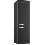 Wolkenstein KG250.4RT B Combinazione congelatore retrò , larghezza 54,60 cm, 249 L, illuminazione a LED, nero