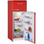 Wolkenstein GK212.4RT FR Combinazione congelatore retrò, larghezza 54,5 cm, 211 L, illuminazione a LED, rosso