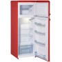 Wolkenstein GK212.4RT FR Combinazione congelatore retrò, larghezza 54,5 cm, 211 L, illuminazione a LED, rosso