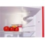 Wolkenstein GK212.4RT FR Combinazione congelatore retrò, larghezza 54,5 cm, 211 L, illuminazione a LED, rosso