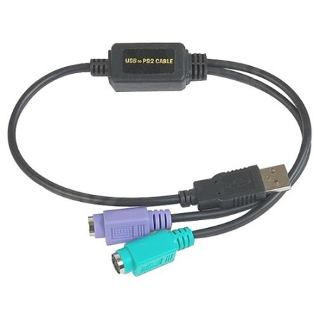 Datalogic ADP-203 Wedge to USB Adapter cavo PS/2 0,5 m 2x 6-p Mini-DIN USB A Nero (90ACC1903)