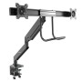 StarTech.com ARMSLIMDUAL2USB3 supporto da tavolo per Tv a schermo piatto 81,3 cm (32") Morsa Nero (ARMSLIMDUAL2USB3)