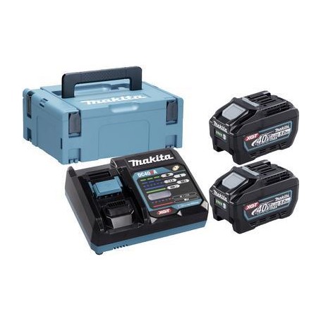MAKITA 191V35-5 - Power Source-Kit passend für XGT-Geräte (40V XGT Li-Ionen | bestehend aus 2x BL4050F Akku 5,0 Ah , DC40RA Sc