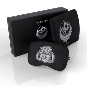 noblechairs Brotherhood of Steel Cuscino per il collo/cuscino lombare Nero 2 pz (NBL-SP-PST-020)
