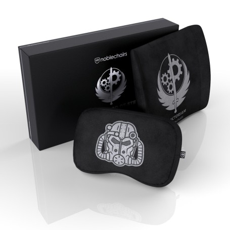 noblechairs Brotherhood of Steel Cuscino per il collo/cuscino lombare Nero 2 pz (NBL-SP-PST-020)