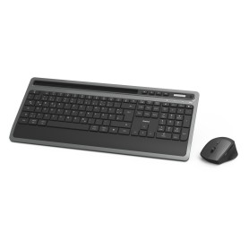 Hama KMW-600 Plus tastiera Mouse incluso Ufficio RF senza fili + Bluetooth QWERTZ Tedesco Antracite, Nero (00182686)