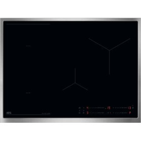 AEG OIO74B00UB Piano cottura a induzione, vetro nero, 70 cm, Flex, serie 6000, telaio ultrapiatto acciaio inox