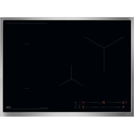 AEG OIO74B00UB Piano cottura a induzione, vetro nero, 70 cm, Flex, serie 6000, telaio ultrapiatto acciaio inox