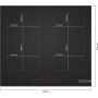 Bosch PVQ61CHB1E piano cottura Nero Da incasso 59.2 cm Piano cottura a induzione 4 Fornello(i)