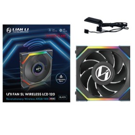 Lian Li UNI FAN SL Wireless LCD 120 Reverse Blade Case per computer Ventilatore 12 cm Nero 1 pz (12RSLLCD1W1B)