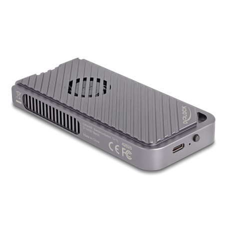 DeLOCK Custodia da gioco esterna per SSD M.2 NVMe PCIe con SuperSpeed USB 20 Gbps (USB 3.2 Gen 2x2) USB Type-C femmina e illumin (42025)