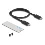 DeLOCK Custodia da gioco esterna per SSD M.2 NVMe PCIe con SuperSpeed USB 20 Gbps (USB 3.2 Gen 2x2) USB Type-C femmina e illumin (42025)