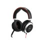 Jabra Evolve 80 Stereo Cuffia Padiglione auricolare Connettore 3.5 mm Nero, Rosso, Argento (14401-11)
