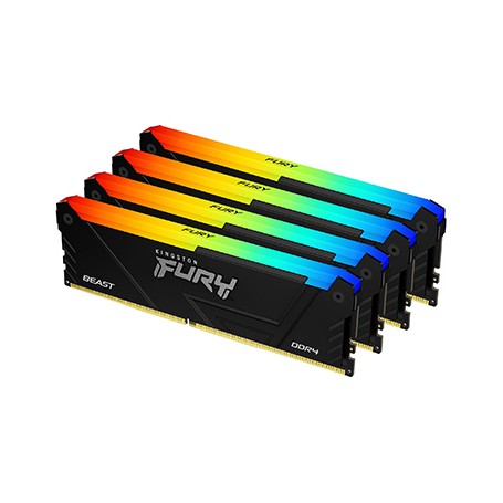 Kingston Technology FURY Beast 32GB 3600MT/s DDR4 CL17 DIMM (Kit da 4) RGB (KF436C17BB2AK4/32)