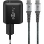 Goobay 74774 Caricabatterie per dispositivi mobili Universale Nero AC Ricarica rapida Interno