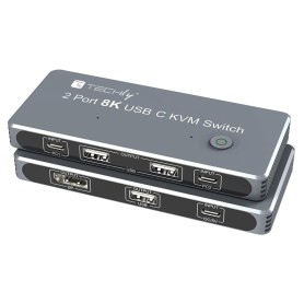 Techly IDATA KVM-DPC8K switch per keyboard-video-mouse (kvm) Grigio (IDATA-KVM-DPC8K)