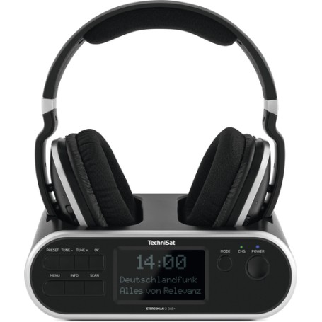 TechniSat StereoMan 2 DAB+ Auricolare Con cavo e senza cavo A Padiglione MUSICA Nero (0000/9129)