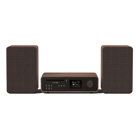 Pure Micro HiFi Classic Stereo Microsistema audio per la casa 50 W Nero, Noce (252808)
