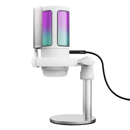 Trust GXT 238W Auron Grigio, Bianco Microfono per podcast (26082)