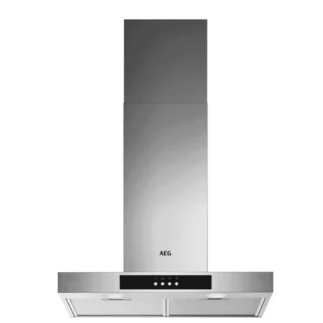 AEG DBB3651M Cappa a Parete, 60 cm, Classe Energetica C, Acciaio Inox