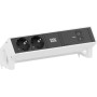 BACHMANN DESK2 2xCEE7/3 1xUSB C/C 100W, L0,2m RAL9010 (BM0022032)