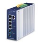PLANET IP30 Industrial L3 4-Port Gestito 2.5G Ethernet (100/1000/2500) Alluminio, Blu (IGS-6325-4T2X)