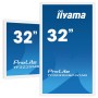 iiyama TF3239MSC-W1AG visualizzatore di messaggi 80 cm (31.5") LED 500 cd/m² Full HD Bianco Touch screen