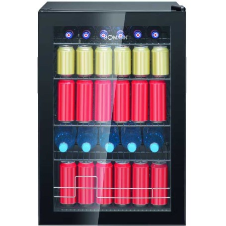 Frigorifero Bomann KSG 7290 con porta in vetro, larghezza 54 cm, 115 litri, colore nero (772900)