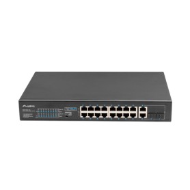 Lanberg RSFE-16P-2C-150 switch di rete Non gestito Gigabit Ethernet (10/100/1000) Supporto Power over Ethernet (PoE) 1U Nero